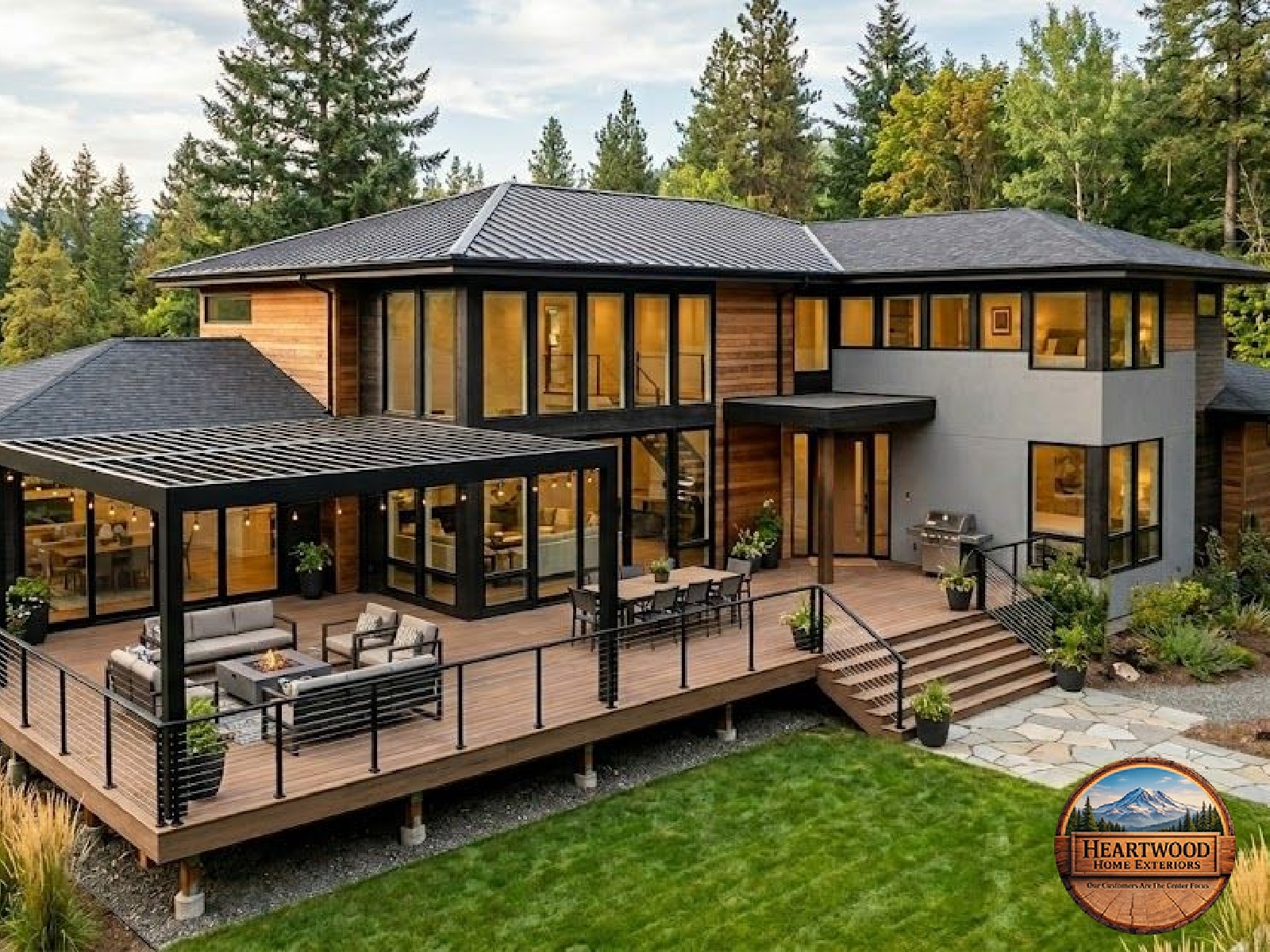 Modern Woodtone siding home in Washington